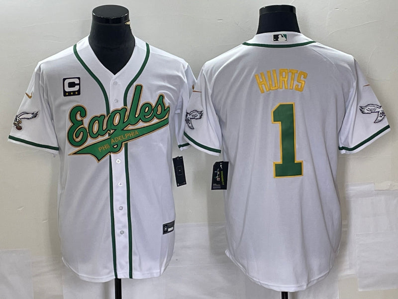 Jalen Hurts Philadelphia Eagles white jersey