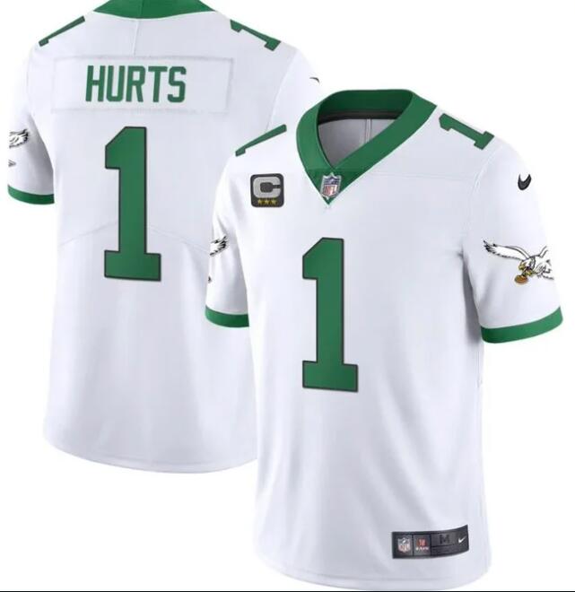 Jalen Hurts White-Kelly Philadelphia Eagles green jersey
