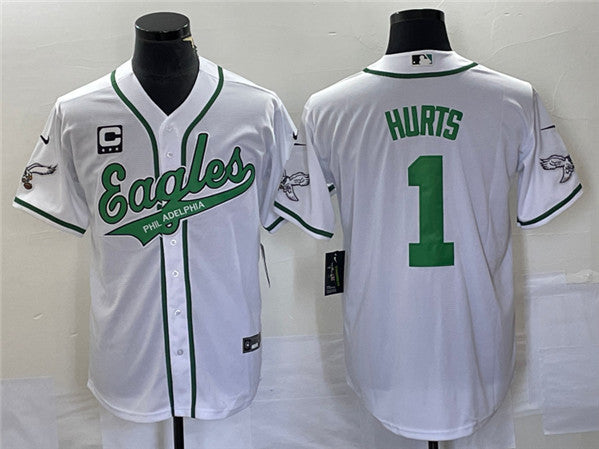 Jalen Hurts Philadelphia Eagles white jersey