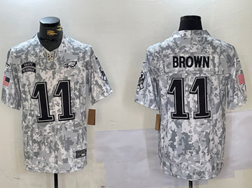 A J Philadelphia Eagles brown Salute To Service jersey