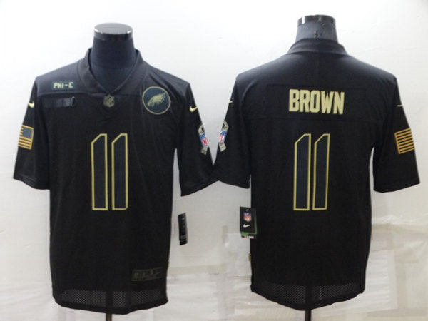 A J Philadelphia Eagles brown Salute To Service jersey