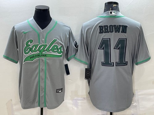 A J Philadelphia Eagles brown jersey