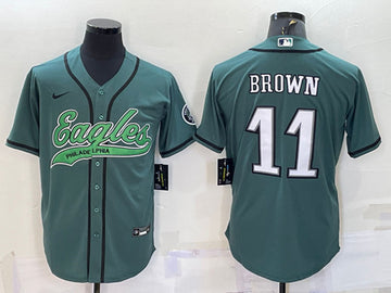 A J Philadelphia Eagles brown jersey