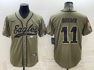 A J Philadelphia Eagles brown Salute To Service jersey