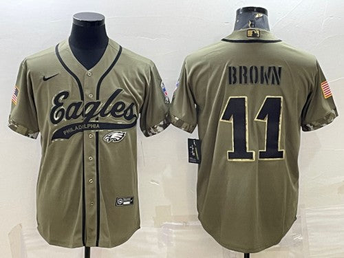 A J Philadelphia Eagles brown Salute To Service jersey