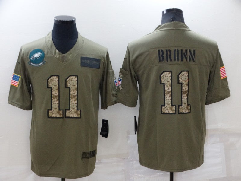 A J Philadelphia Eagles brown Salute To Service jersey