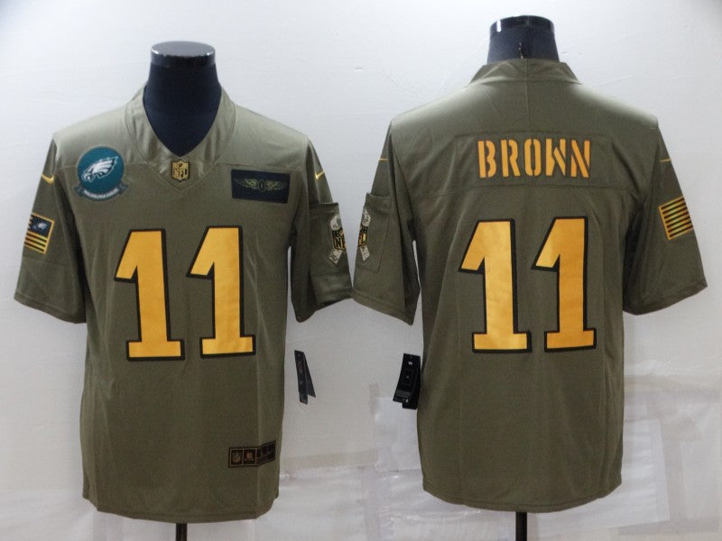 A J Philadelphia Eagles brown Salute To Service jersey