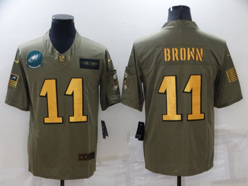 A J Philadelphia Eagles brown Salute To Service jersey