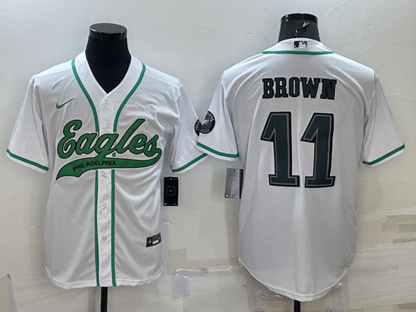A J Philadelphia Eagles brown jersey