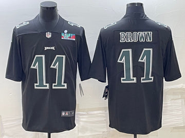 AJ Brown Philadelphia Eagles black jersey