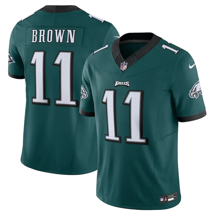 AJ Brown Philadelphia Eagles green FUSE jersey