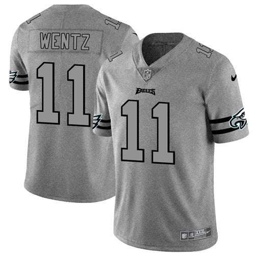 Carson Wentz Philadelphia Eagles gray jersey