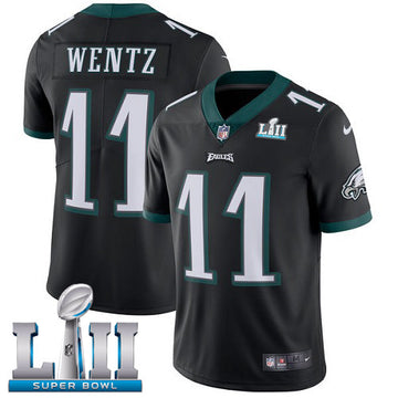 Carson Wentz Philadelphia Eagles black Game jersey