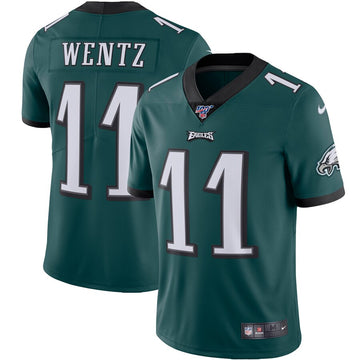 Carson Wentz Philadelphia Eagles green jersey