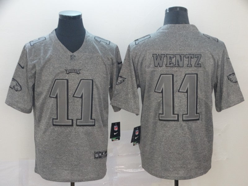 Carson Wentz Philadelphia Eagles grey jersey