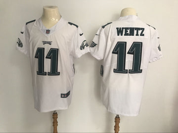Carson Wentz Philadelphia Eagles white Elite jersey