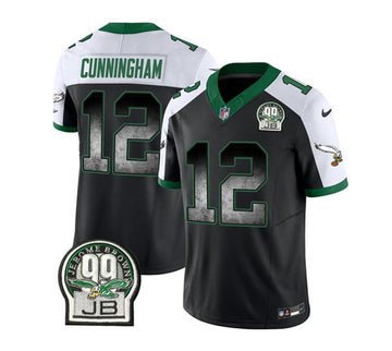 Randall Cunningham Philadelphia Eagles black-white FUSE jersey
