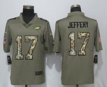Alshon Jeffery Philadelphia Eagles olive Salute To Service jersey