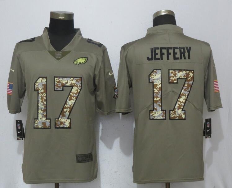 Alshon Jeffery Philadelphia Eagles olive Salute To Service jersey