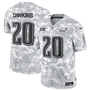Brian Dawkins Arctic Philadelphia Eagles camo Salute To Service jersey