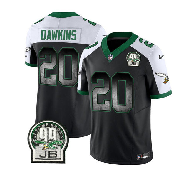 Brian Dawkins Philadelphia Eagles black-white FUSE jersey