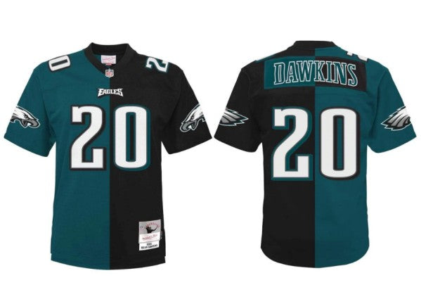 Brian Dawkins Green-Balck Philadelphia Eagles Split jersey