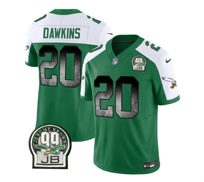 Brian Dawkins Philadelphia Eagles green-white FUSE jersey