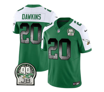 Brian Dawkins Philadelphia Eagles green-white FUSE jersey