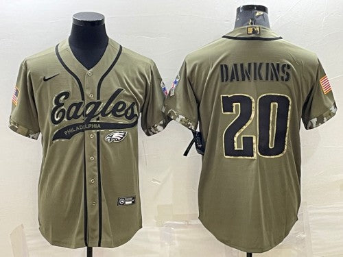 Brian Dawkins Philadelphia Eagles olive Salute To Service jersey