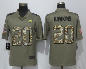 Brian Dawkins Philadelphia Eagles olive Salute To Service jersey