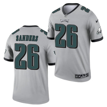 Miles Sanders Philadelphia Eagles silver Inverted Legend jersey
