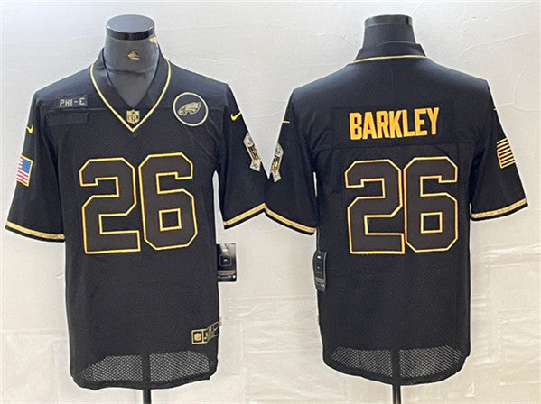 Saquon Barkley Philadelphia Eagles black Salute To Service jersey