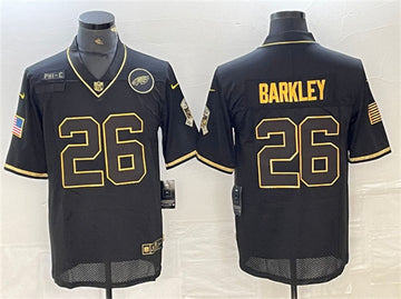 Saquon Barkley Philadelphia Eagles black Salute To Service jersey