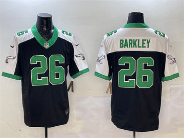 Saquon Barkley Philadelphia Eagles black-white FUSE jersey