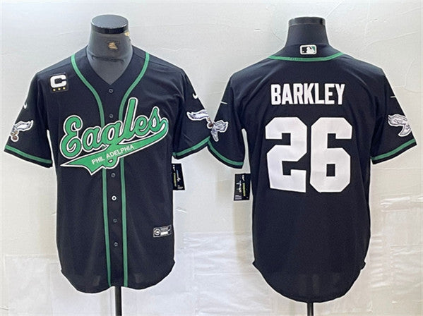 Saquon Barkley Philadelphia Eagles black jersey
