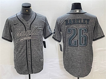 Saquon Barkley Philadelphia Eagles gray jersey