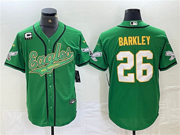 Saquon Barkley Philadelphia Eagles green-gold jersey