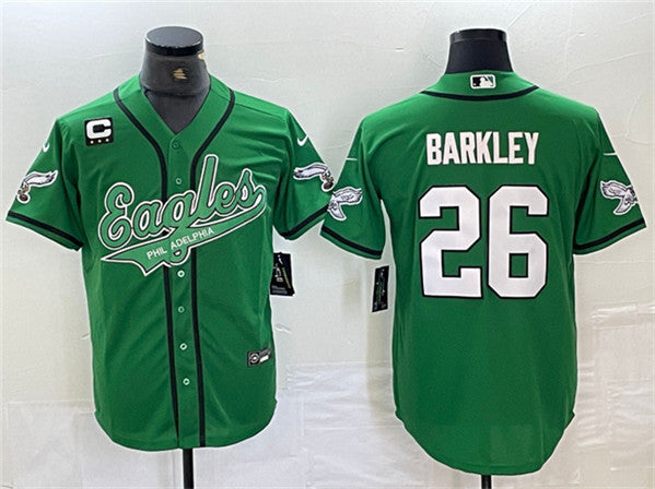 Saquon Barkley Philadelphia Eagles green jersey
