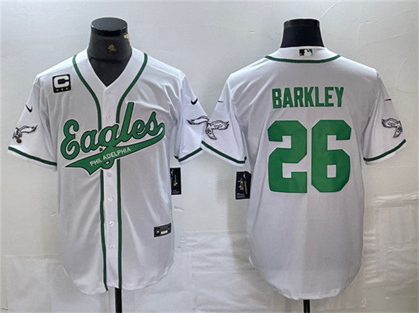 Saquon Barkley Philadelphia Eagles white jersey