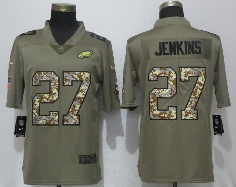 Malcolm Jenkins Philadelphia Eagles olive Salute To Service jersey