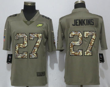 Malcolm Jenkins Philadelphia Eagles olive Salute To Service jersey