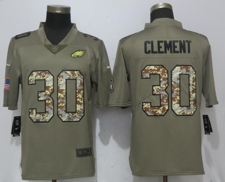 Corey Clement Philadelphia Eagles olive Salute To Service jersey
