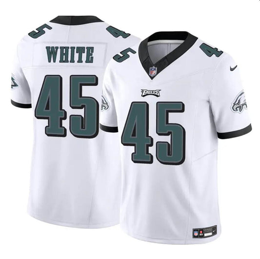 Philadelphia Eagles #45 Devin White White 2023 FUSE Jersey