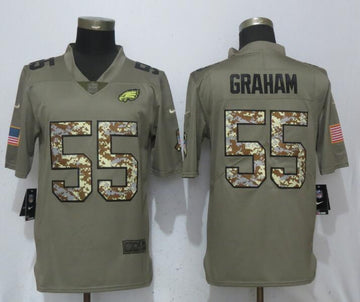 Brandon Graham Philadelphia Eagles olive Salute To Service jersey