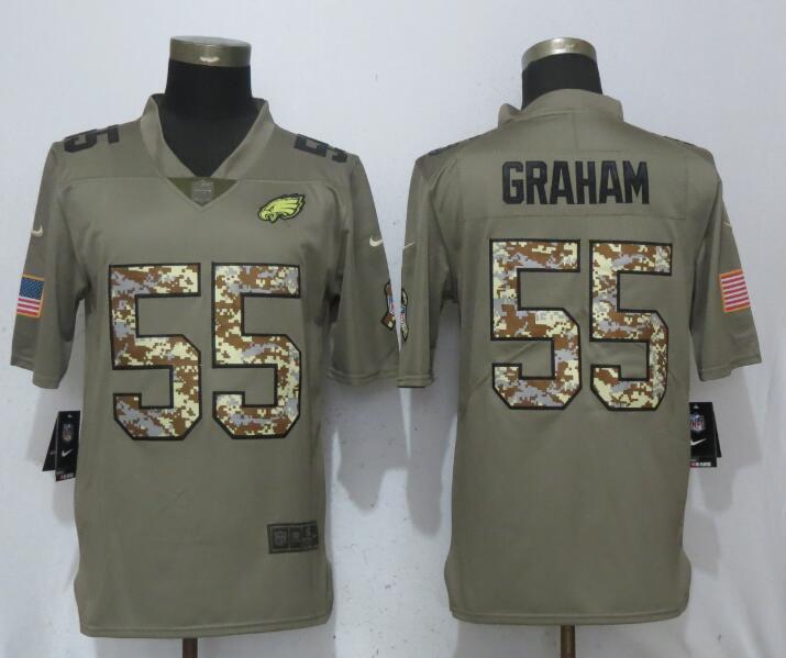 Brandon Graham Philadelphia Eagles olive Salute To Service jersey