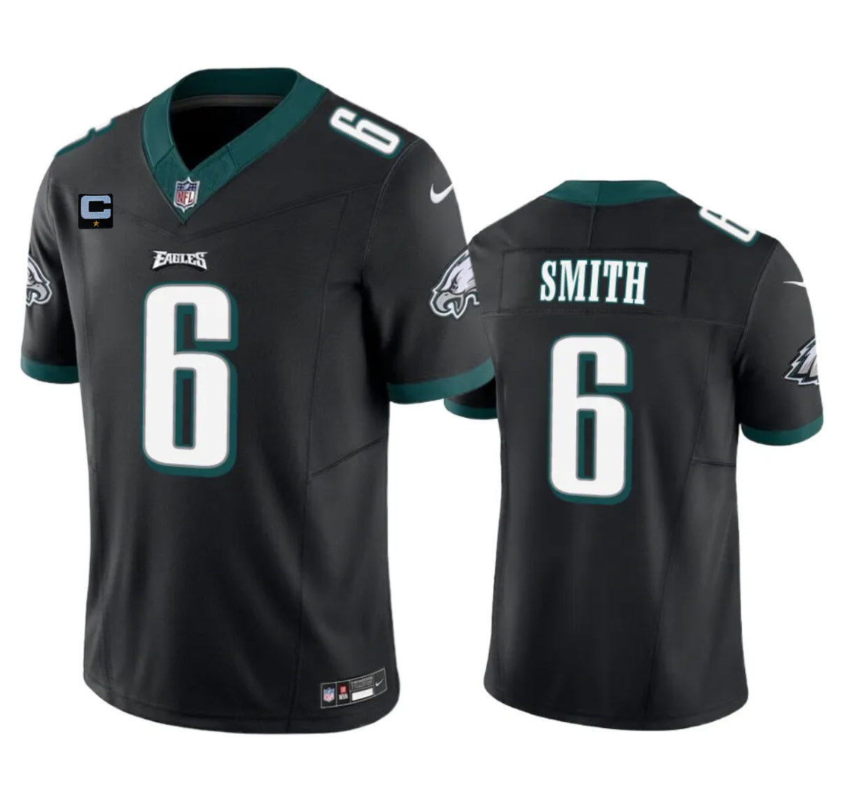 DeVonta Smith Philadelphia Eagles black FUSE jersey