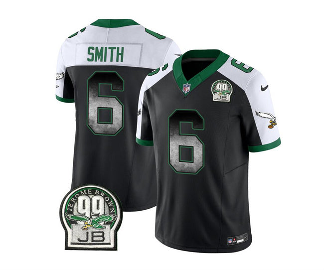 DeVonta Smith Philadelphia Eagles black-white FUSE jersey