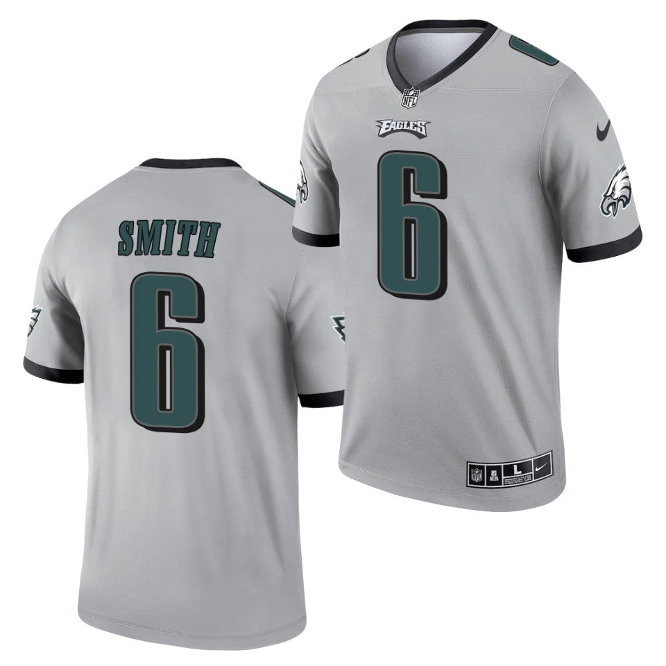 DeVonta Smith Philadelphia Eagles silver Inverted Legend jersey