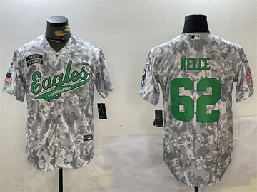 Jason Kelce Philadelphia Eagles camo Salute To Service jersey