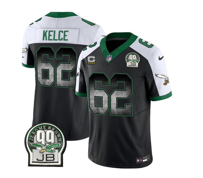 Jason Kelce Philadelphia Eagles black-white FUSE jersey